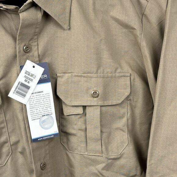 Propper® Men Tactical XL Shirt Long Sleeve Police Milt Work Uniform Button Up XL - Picture 6 of 8